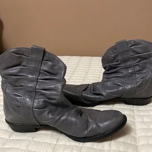 Corso como grey leather western booties